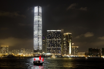 Light Show by Carsten Nicolai - Photo by Jessica Hromas / courtesy Art Basel Hong Kong