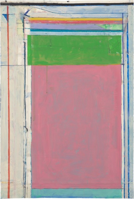 Richard Diebenkorn Untitled - Gouache, crayon, and graphite on joined paper, 39.0 × 26.2